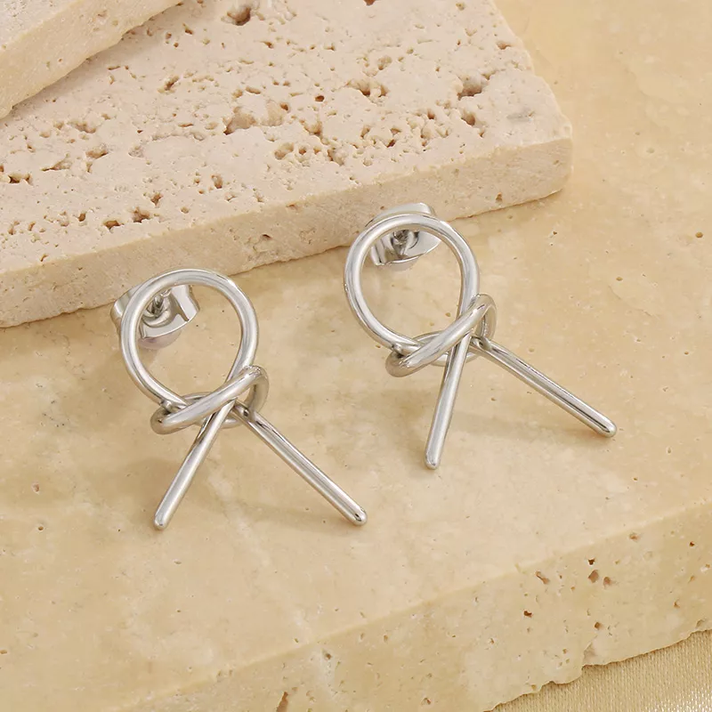 Hollowed Out Stainless Steel Earrings for Women - Image 6