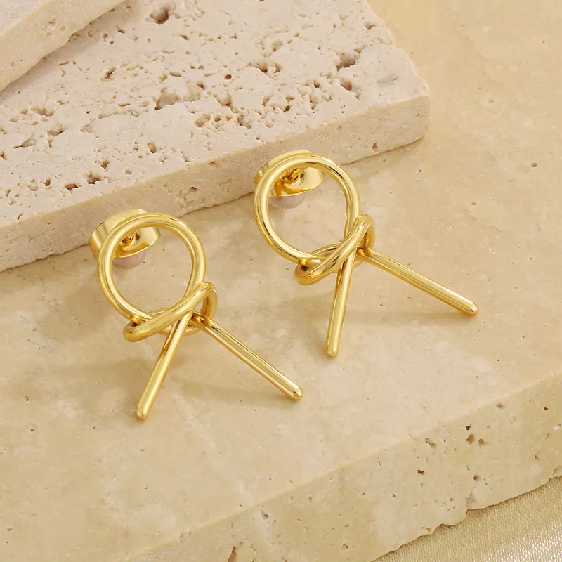 Hollowed Out Stainless Steel Earrings for Women - Image 5