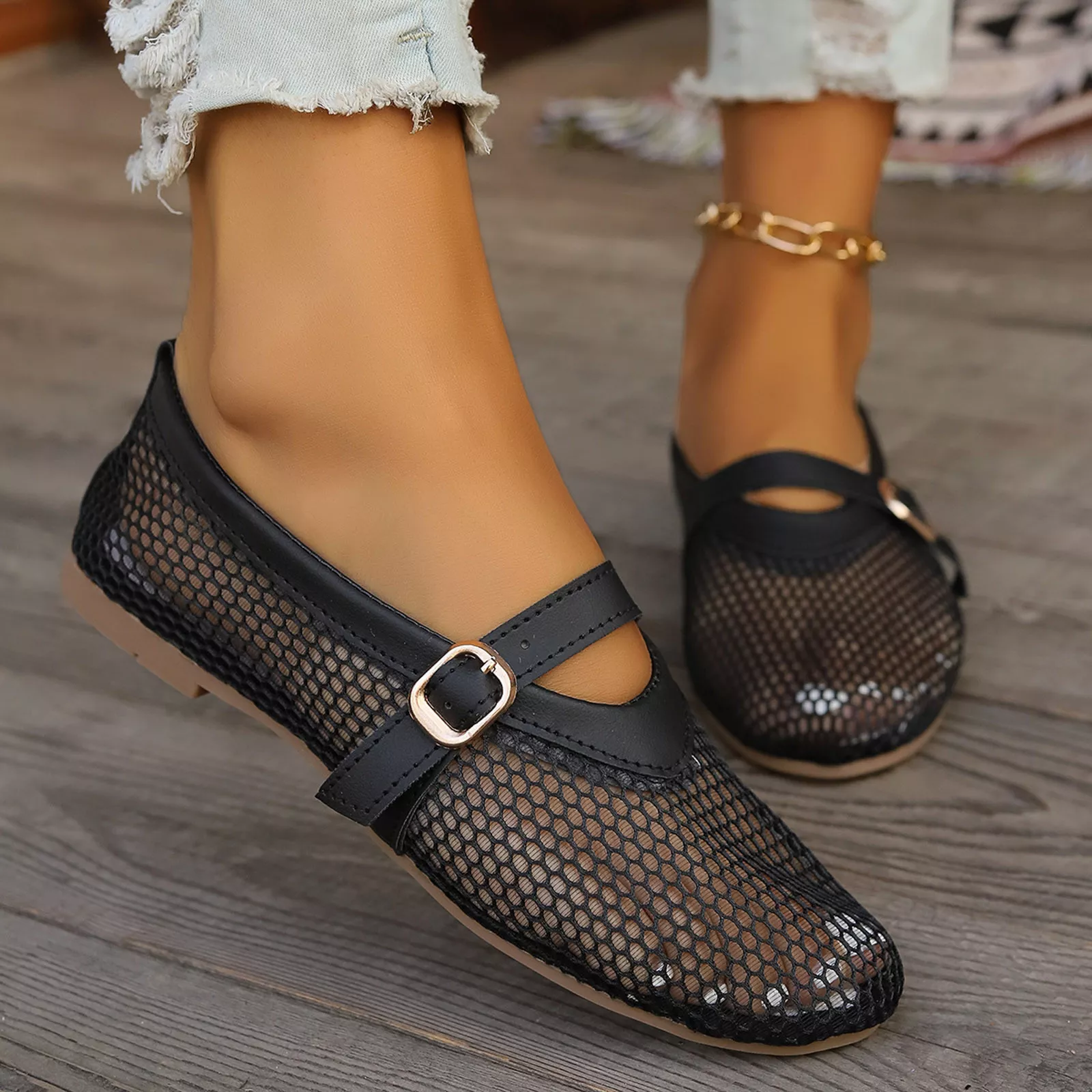 Women's Summer Fishnet Casual Shoes - Image 5