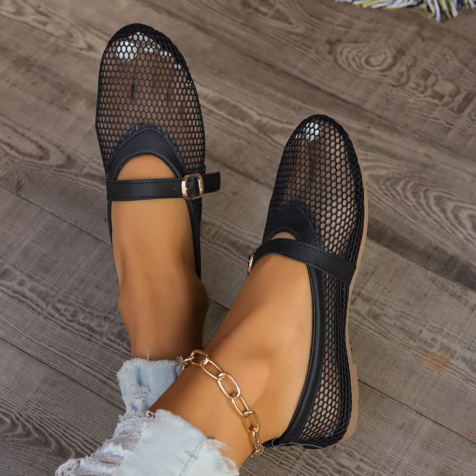 Women's Summer Fishnet Casual Shoes - Image 3