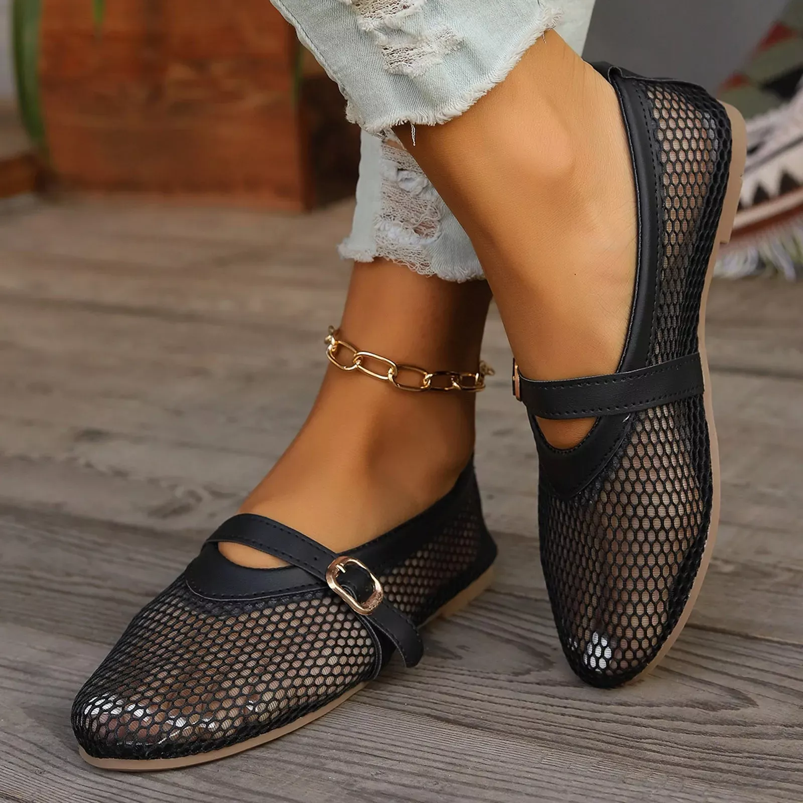 Women's Summer Fishnet Casual Shoes