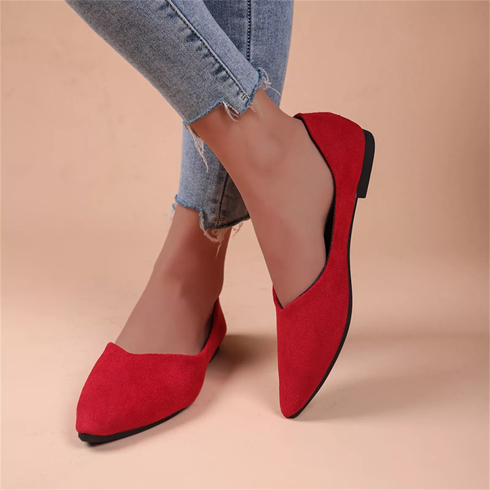 Women's Summer Pointed Toe Slip-On Flats - Image 5