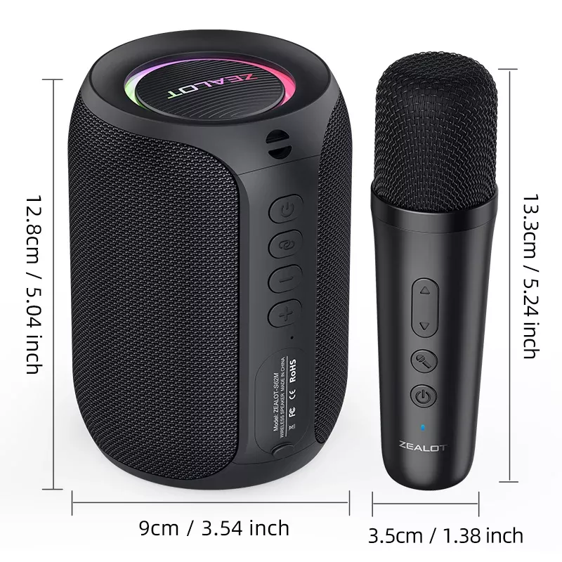 Portable Bluetooth Karaoke Speaker with Wireless Microphones & Stereo Sound - Image 8