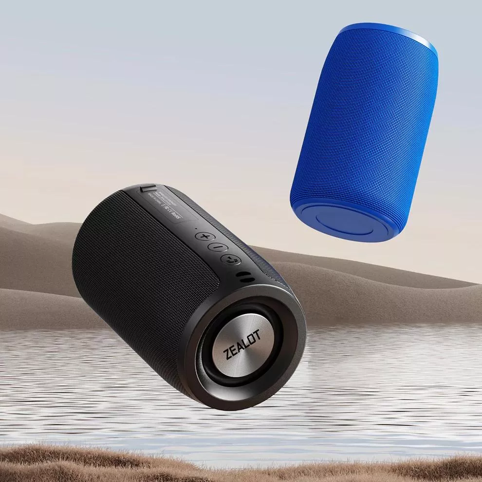Portable Bluetooth Speaker with Deep Bass, Waterproof & AUX/TF Card Support
