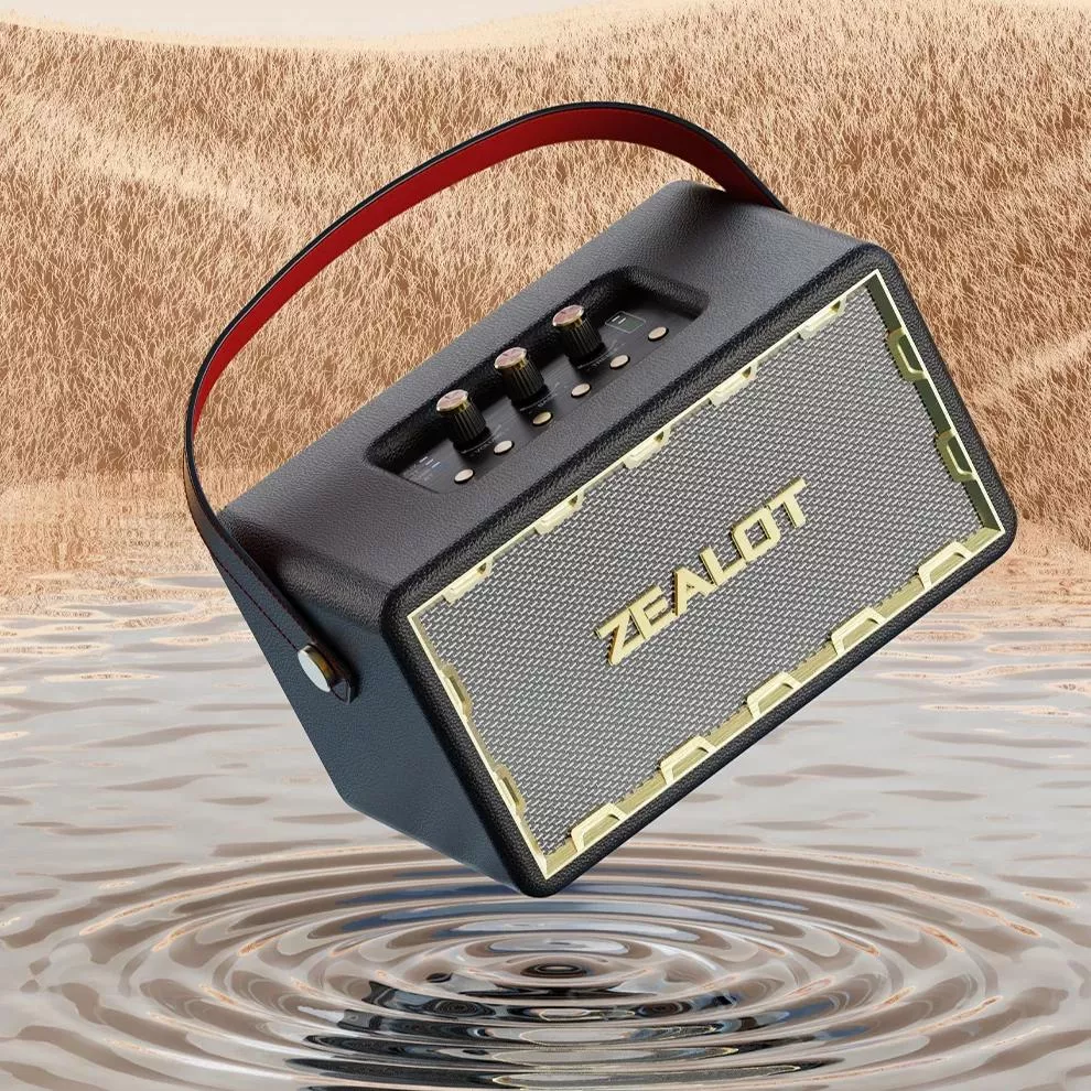 60W Retro Wooden Bluetooth Speaker with TF Card Slot and Loud Bass - Image 3