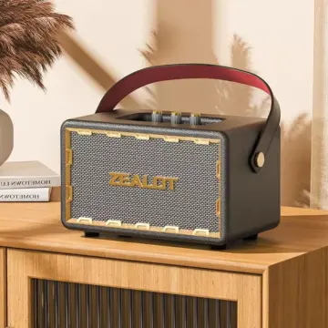60W Retro Wooden Bluetooth Speaker with TF Card Slot and Loud Bass