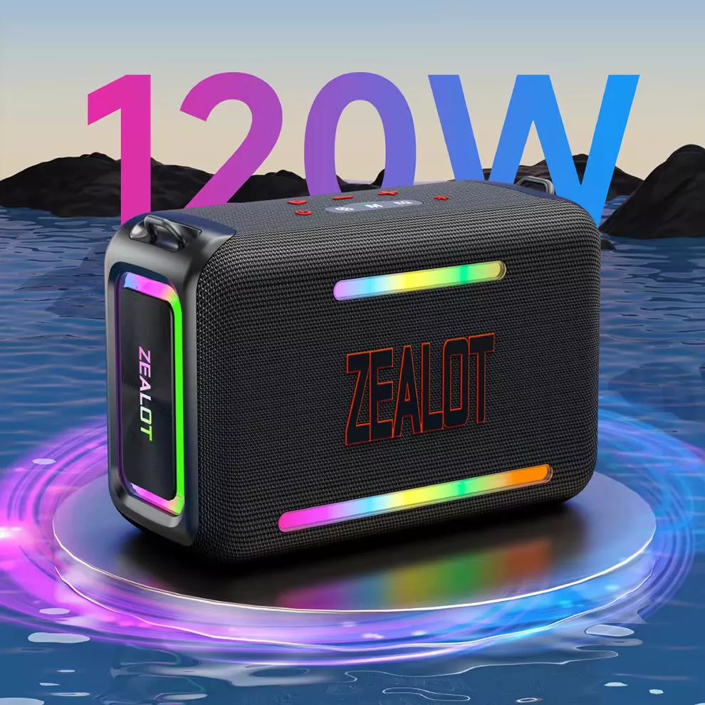 120W Waterproof Portable Bluetooth Speaker with Deep Bass and Triple Passive Radiators - Image 3