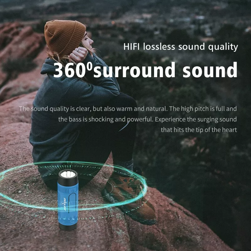 Portable Waterproof Bluetooth Speaker with TF Card, Power Bank & Flashlight - Image 5