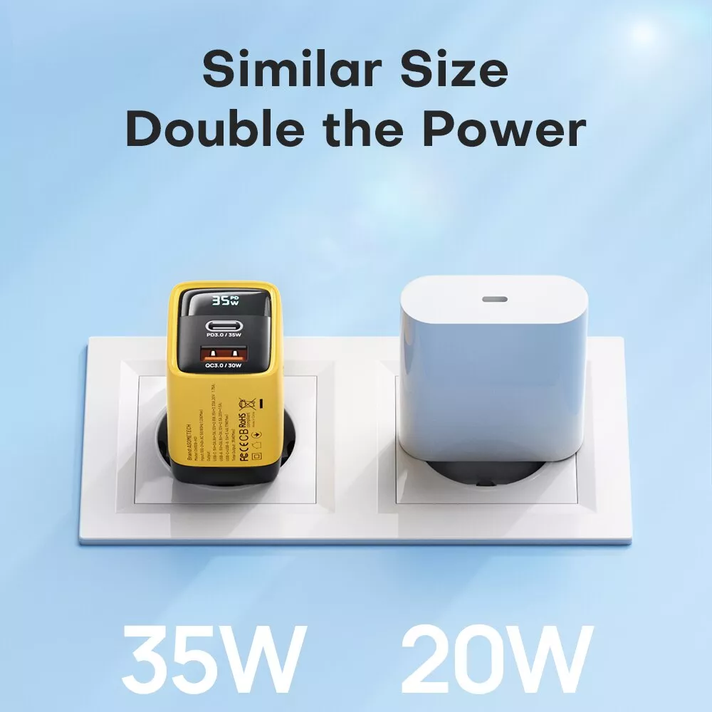 35W GaN USB-C Charger with LED Display & Quick Charge - Image 6