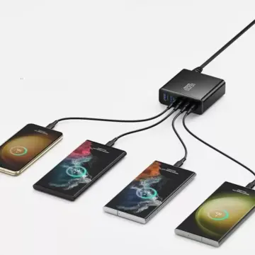 160W GaN USB-C Charger with 6 Ports for Fast Charging