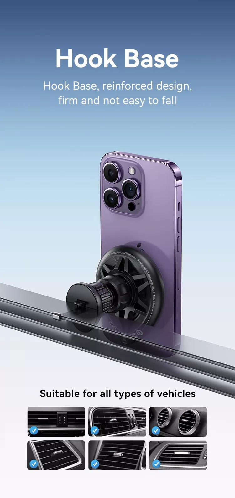 Magnetic Wireless Car Phone Holder & 15W Fast Charger - Image 4