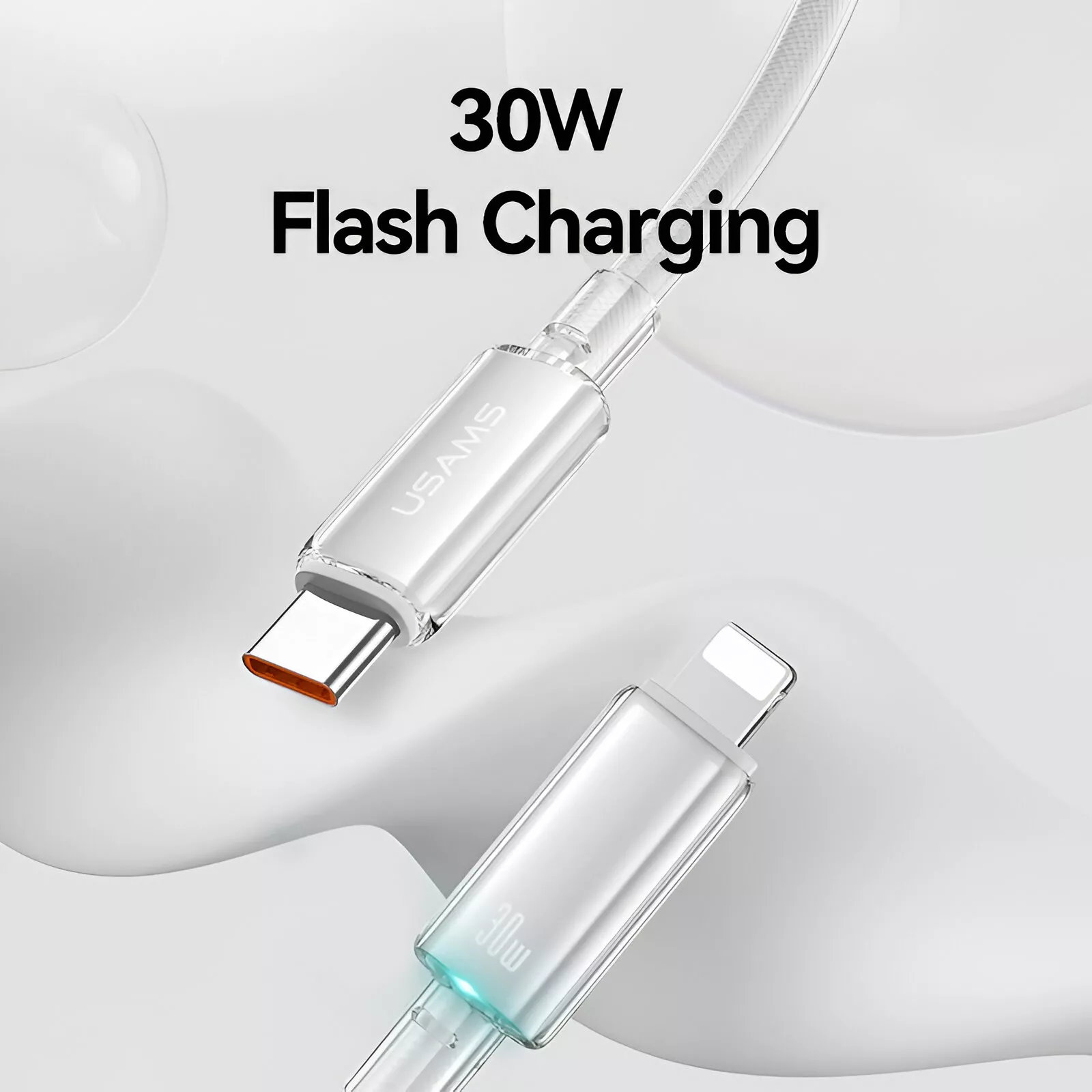 30W Type-C to Lightning PD Fast Charging Data Cable - Image 2