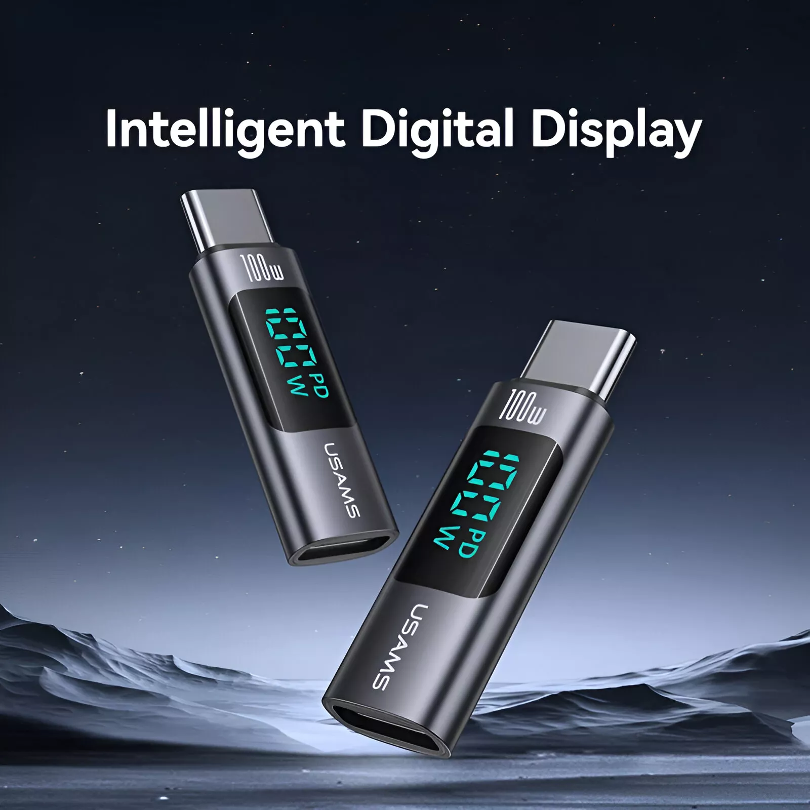 100W PD Type-C OTG Adapter with Digital Display - Image 2