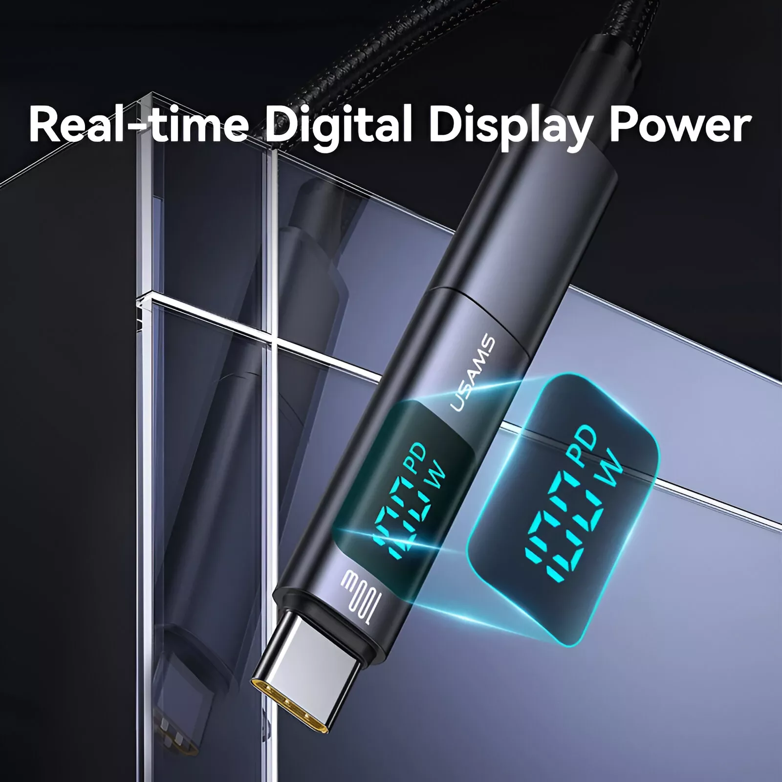 100W PD Type-C OTG Adapter with Digital Display - Image 3