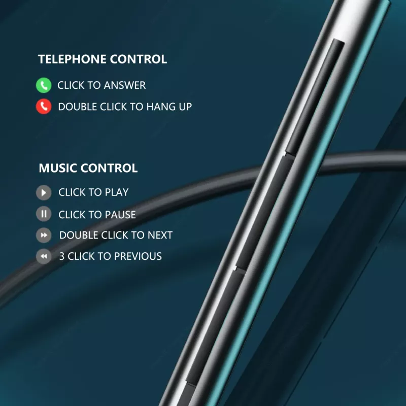 Type C Wired Earphones with Mic - Image 4