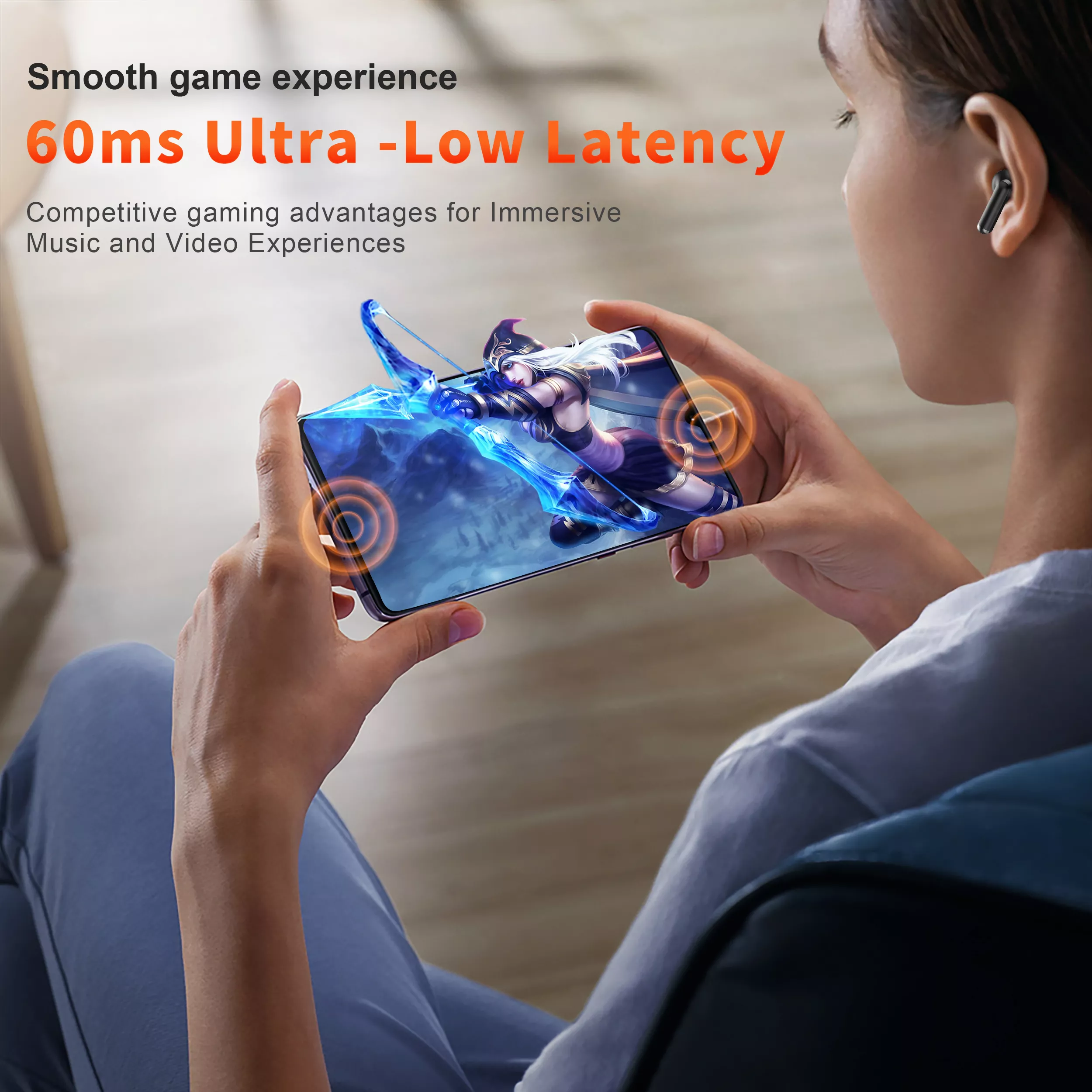 Wireless Bluetooth 5.3 Earphones with HD Microphone and Low Latency for Gaming - Image 7