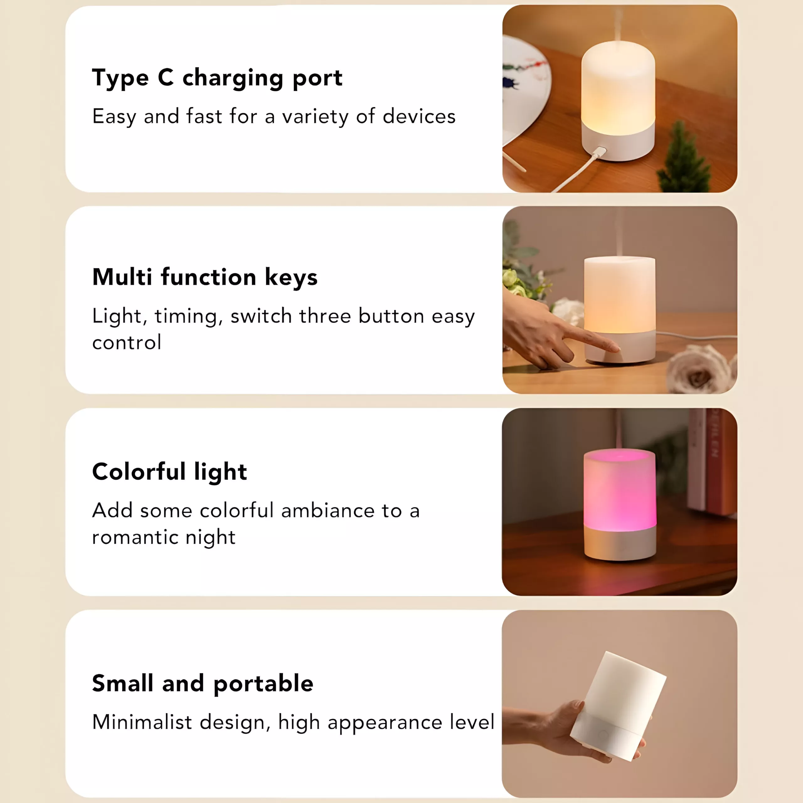 USB Electric Fragrance Essential Oil Diffuser Ultrasonic Cool Mist Humidifier - Image 7