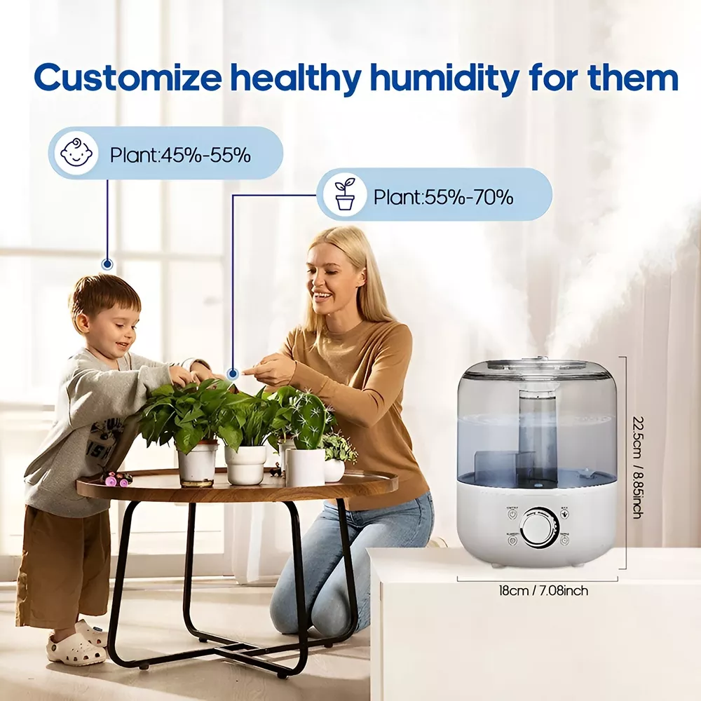 3L Large Capacity Ultrasonic Air Humidifier with Remote & Timer - Image 4