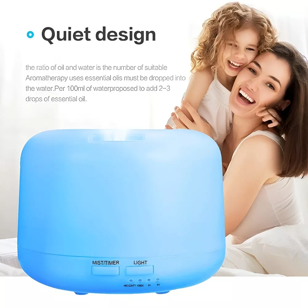 300ml Ultrasonic Aromatherapy Diffuser & Humidifier with 7-Color LED Lights - Image 3