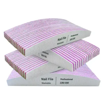 Professional Nail Files 100/180 Grit – Manicure & Gel Polish Buffer Set