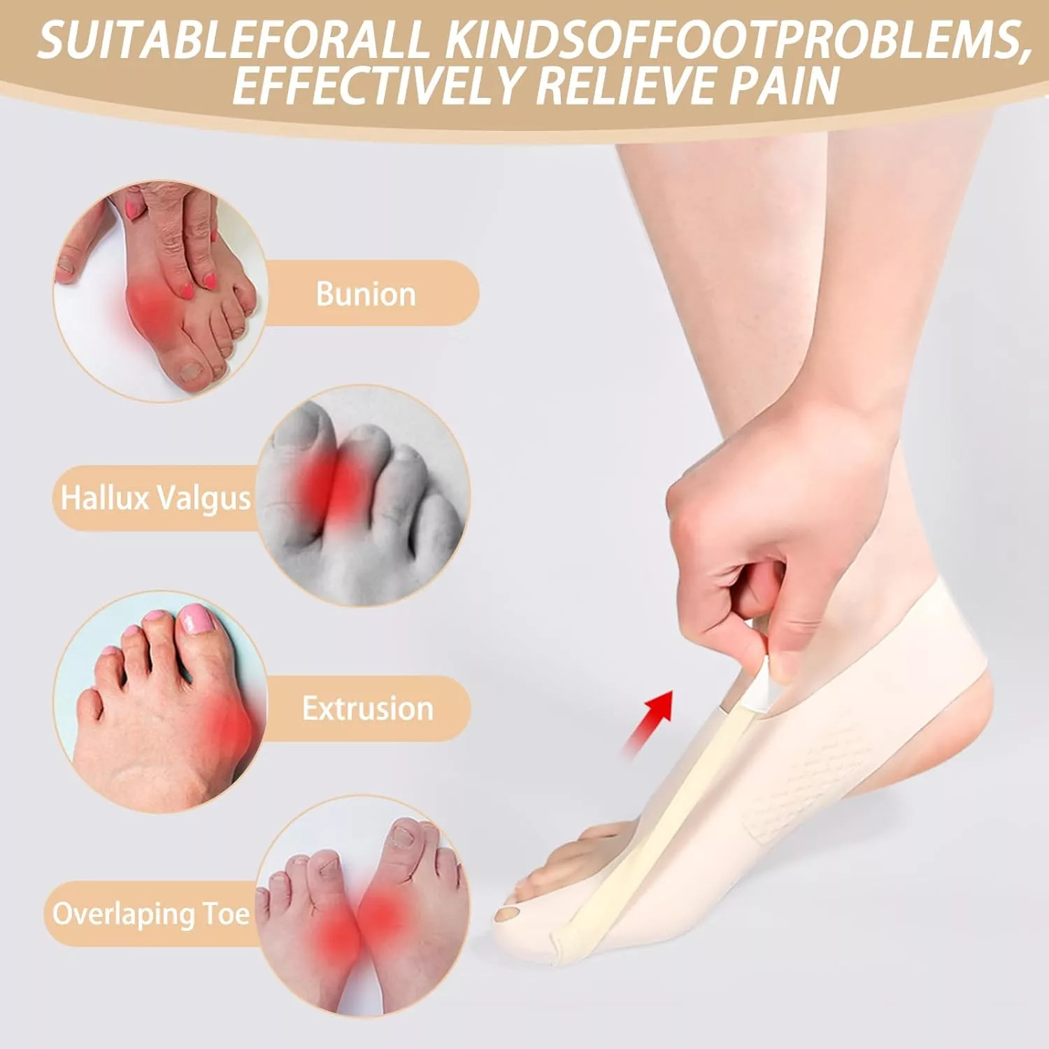 Big Toe Bunion Corrector Adjustable Orthopedic Socks - Image 7