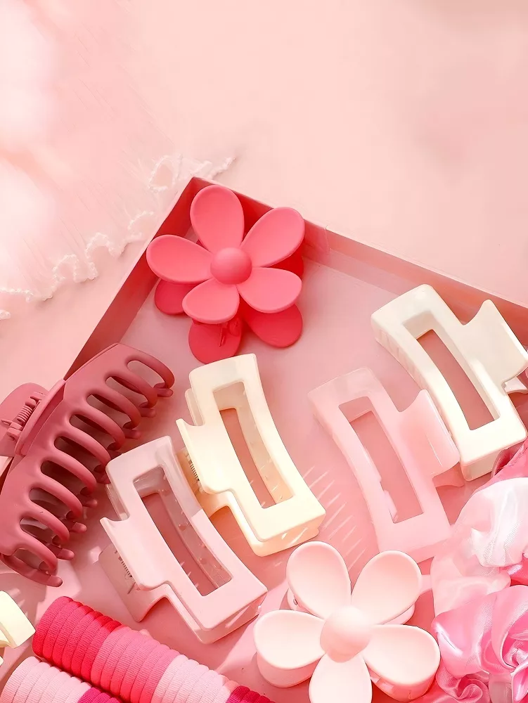 Colorful Flower Shaped Hair Circles Set - Image 3