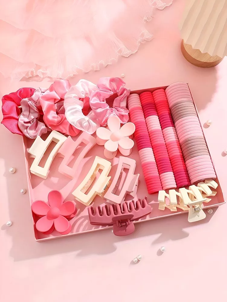 Colorful Flower Shaped Hair Circles Set - Image 2