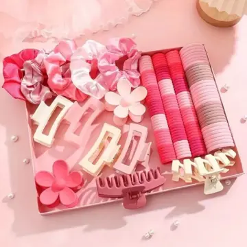 Colorful Flower Shaped Hair Circles Set