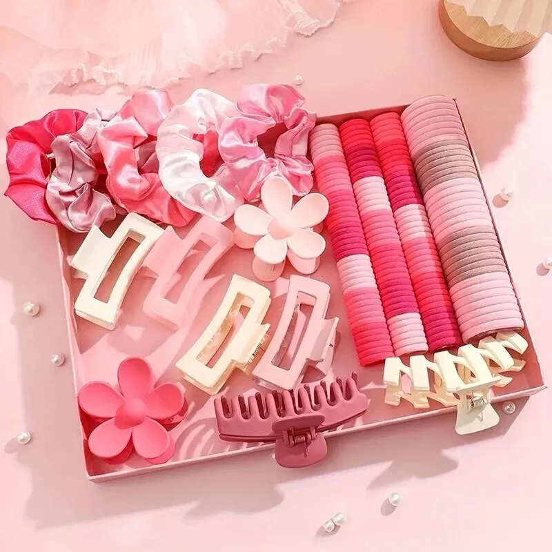 Colorful Flower Shaped Hair Circles Set