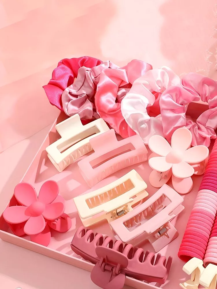 Colorful Flower Shaped Hair Circles Set - Image 4