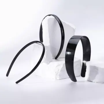 Simple Solid Black Headband for Women & Girls