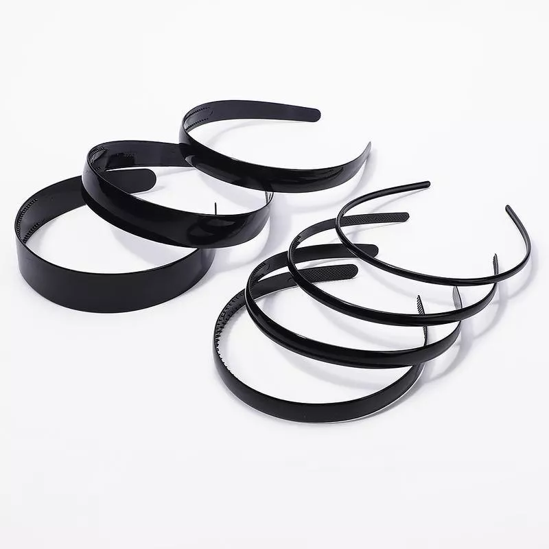 Simple Solid Black Headband for Women & Girls - Image 4