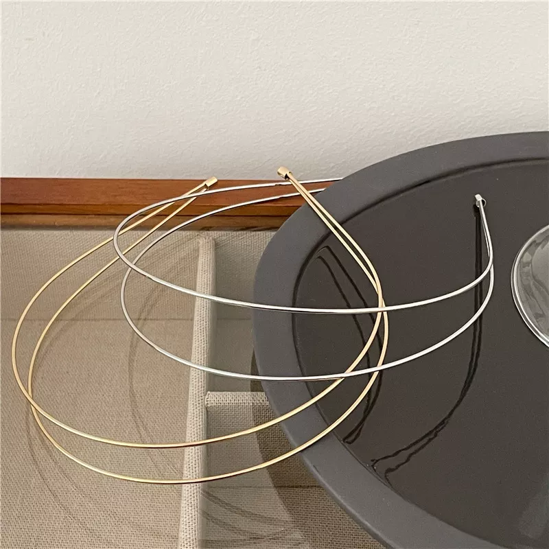 Thin Gold Color Multilayer Alloy Headband - Image 2