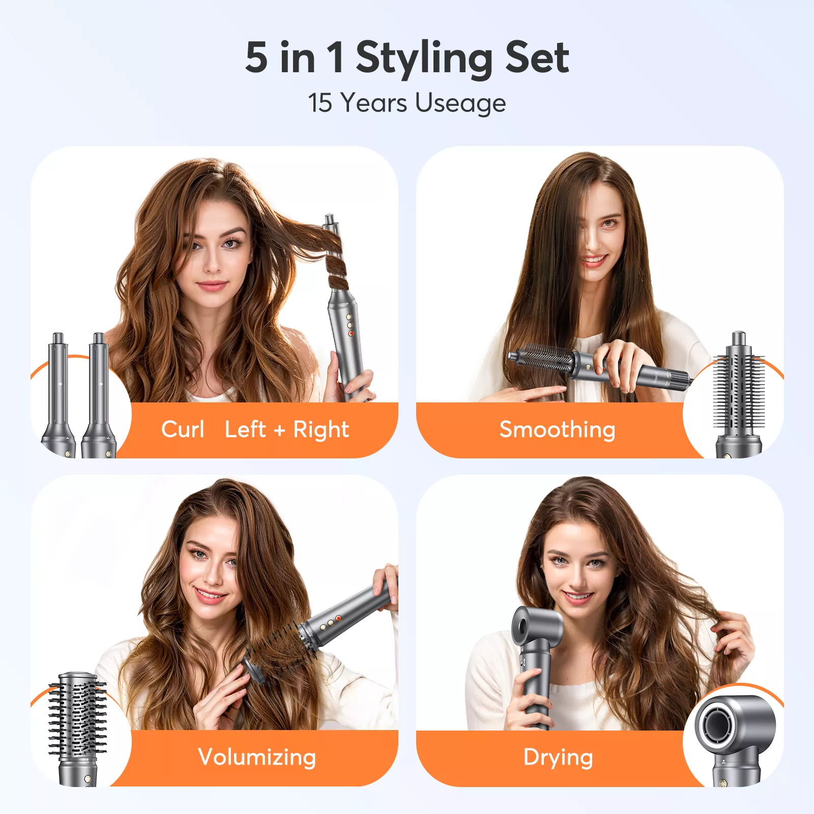 5-in-1 Portable Hair Dryer and Airstyler - Automatic Curling and Styling Tool - Image 3