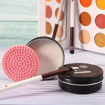 Makeup Brush Cleaner Soap with Silicone Pad & Travel Box
