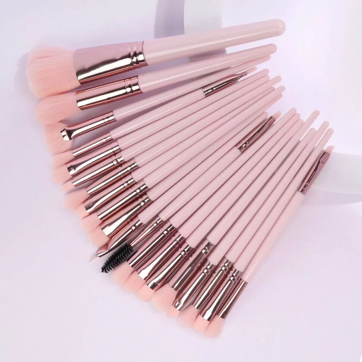 20-Piece Professional Makeup Brush Set with Storage Box - Image 4