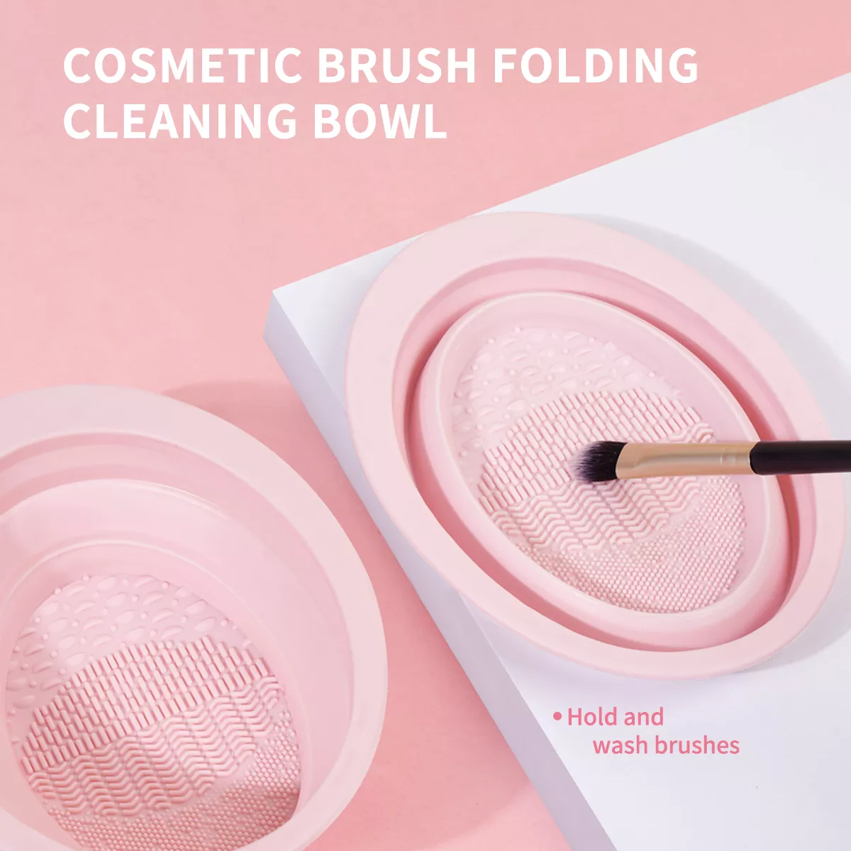 49PCS Professional Makeup Brush Set with Sponge Removal Puff & Cleaning Bowl - Image 6