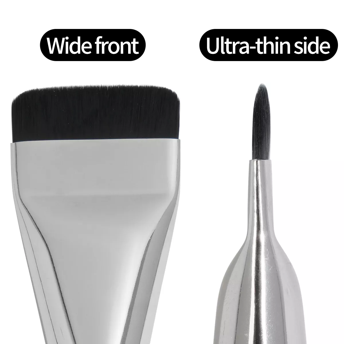 Ultra Thin Flat Makeup Brush for Foundation, Concealer & Face Masks - Image 3