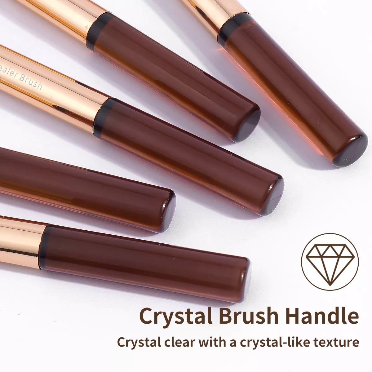 5pcs Aluminum Makeup Brushes Set - Image 6