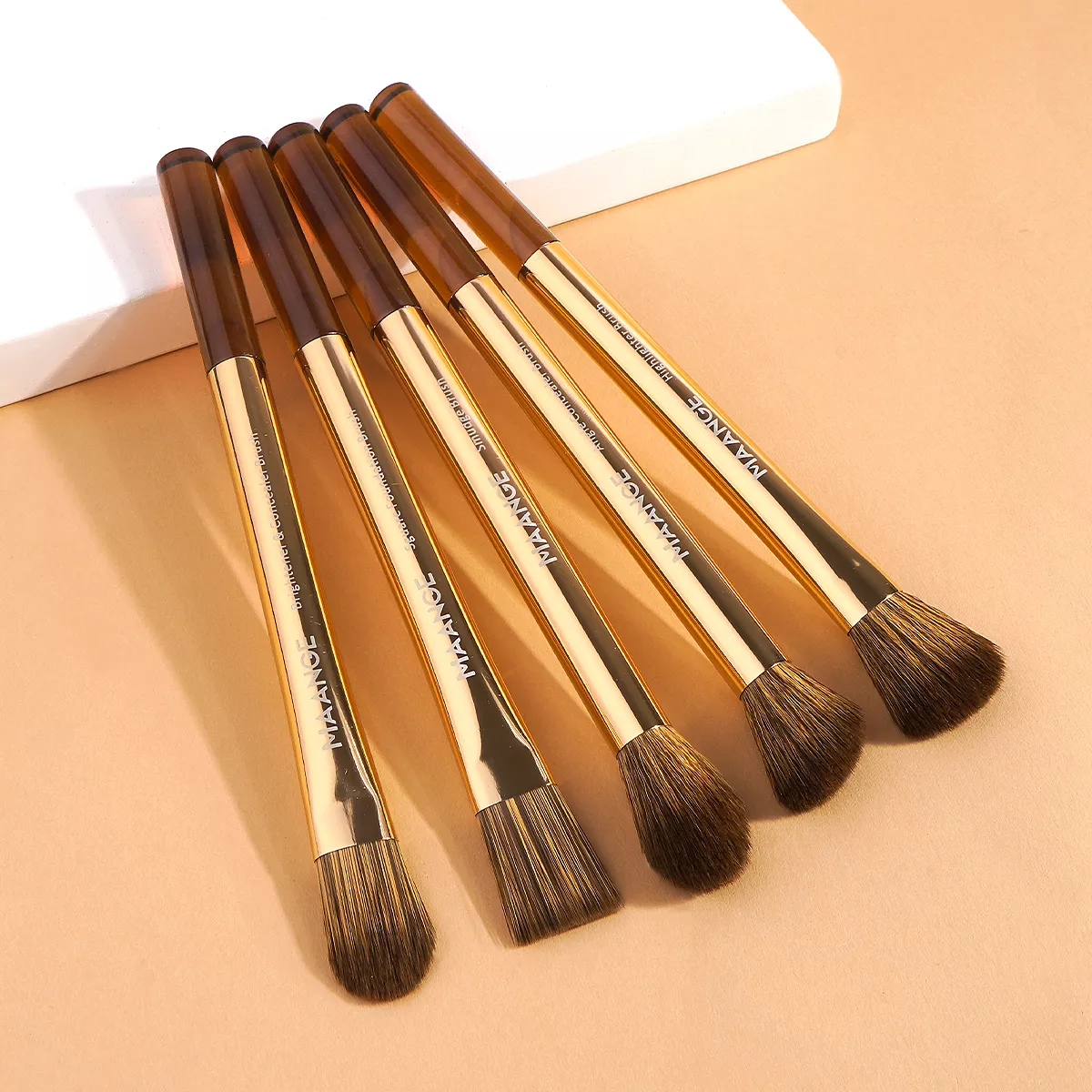 5pcs Aluminum Makeup Brushes Set - Image 2