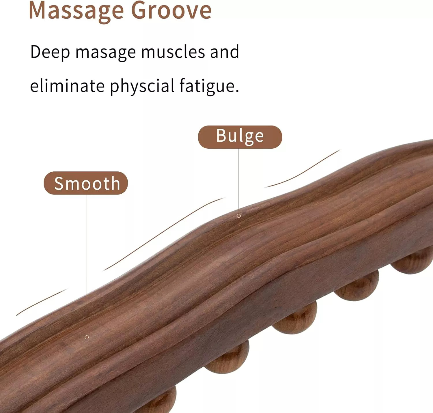 Wooden Massage Stick with Double Rows of 20 Beads - Image 4