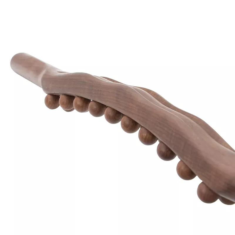 Wooden Massage Stick with Double Rows of 20 Beads - Image 6