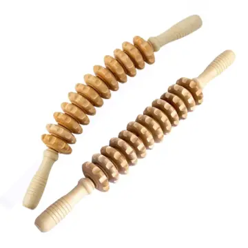 Wooden Therapy Massage Roller for Cellulite, Muscle Relaxation, and Body Shaping
