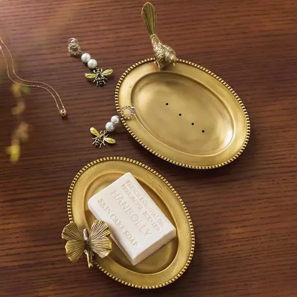 European Vintage Brass Soap Dish