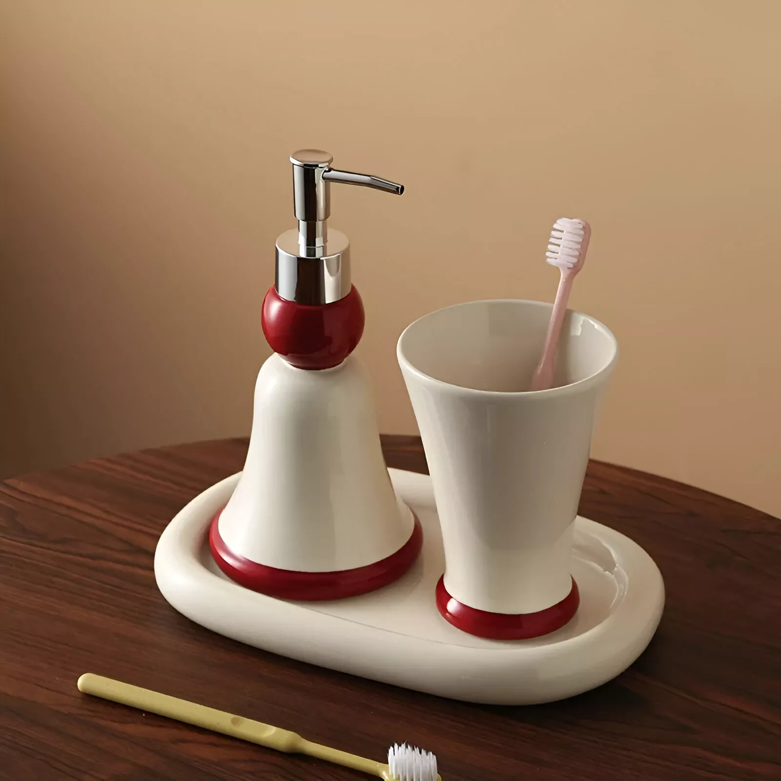 Modern Ceramic Bathroom Set - Image 4