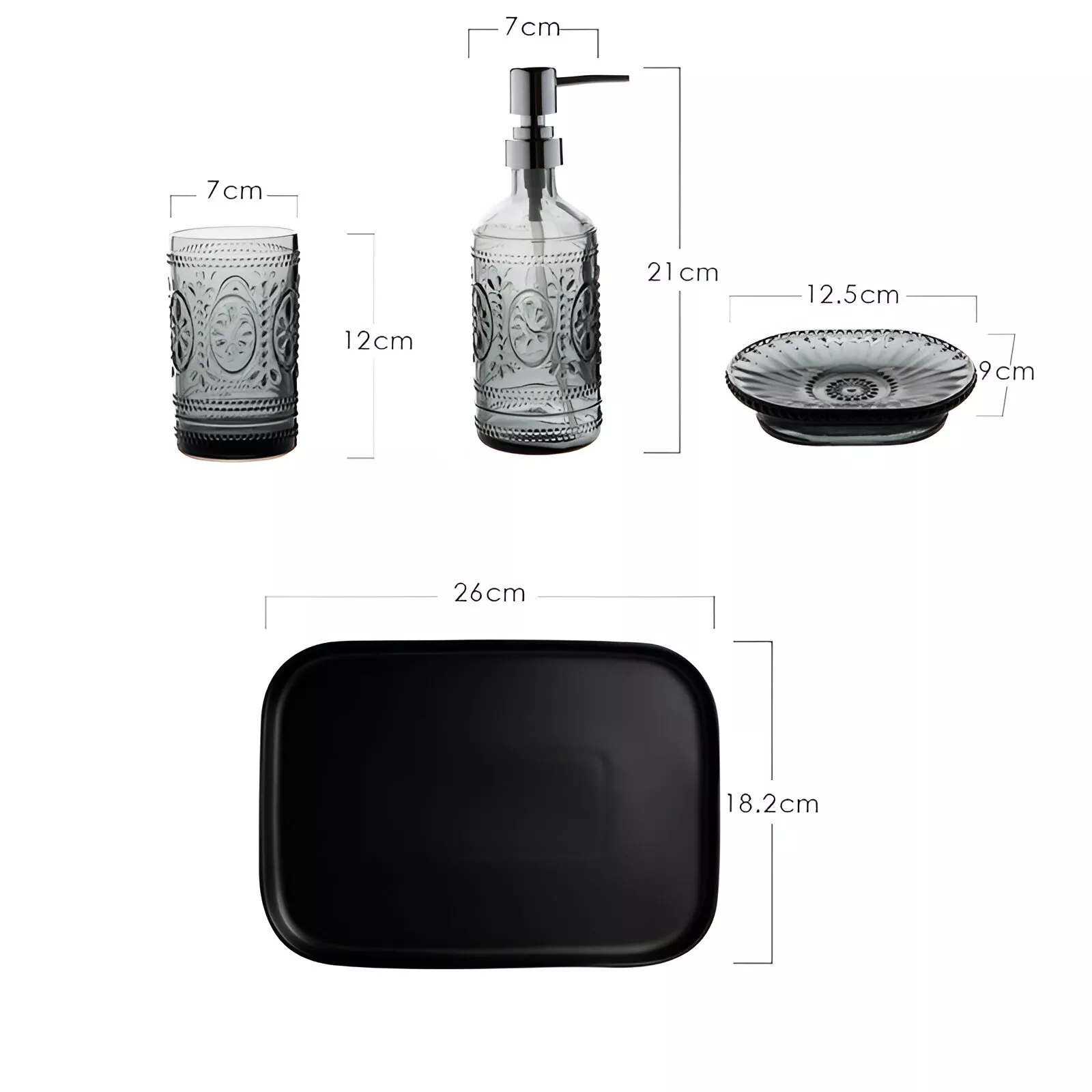 Nordic Glass Bathroom Accessory Set - Image 6