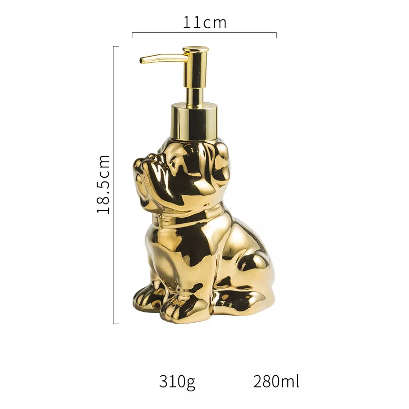 Creative Dog-Shaped Ceramic Soap Dispenser - Luxury Bathroom Accessory - Image 7