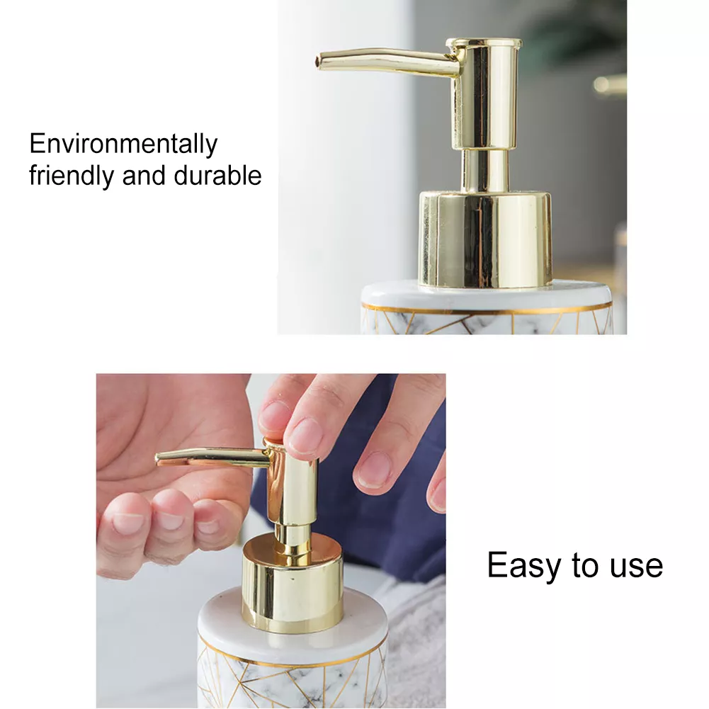 Elegant 300mL Ceramic Hand Sanitizer Bottle - Nordic Style Shower Gel Dispenser - Image 6