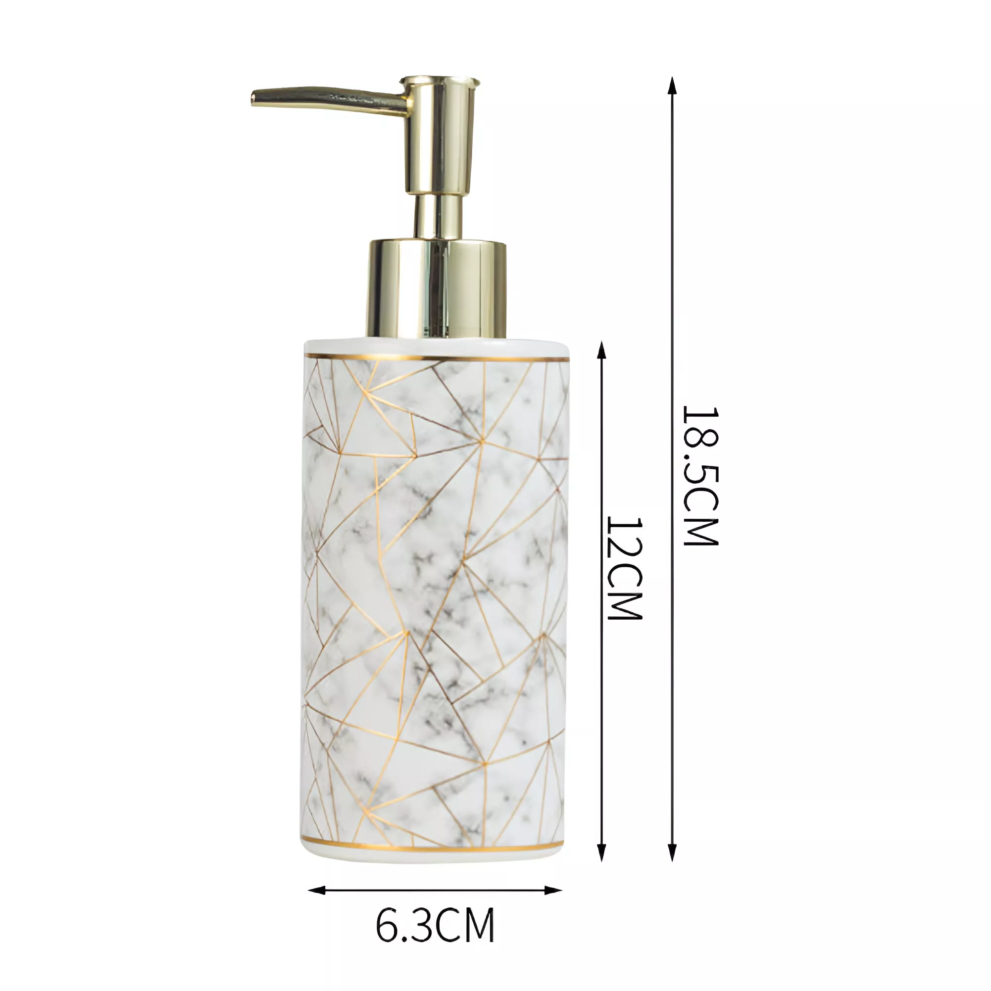 Elegant 300mL Ceramic Hand Sanitizer Bottle - Nordic Style Shower Gel Dispenser - Image 7