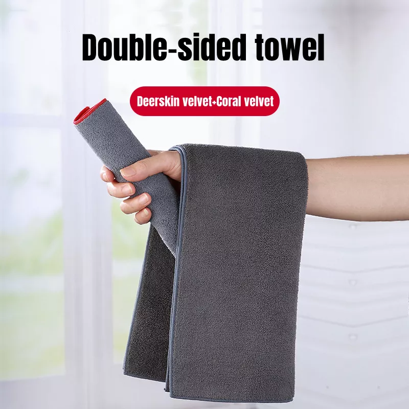 Double-Sided Coral Velvet Car Cleaning Towel - Image 2